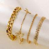 Fashion Pink Butterfly Anklets Set For Women Cute Gold Letter Angel Chain Anklet Foot Ankle Bracelet Summer Beach Jewelry daiiibabyyy