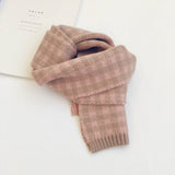 Kids Scarf 2021 New Autumn and Winter Color-blocking Plaid Children's Knitted Scarf Warm Woolen Scarf for Boys and Girls daiiibabyyy