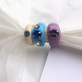 New Korean Artistic Irregular Geometric Colorful Transparent Crystal Rhinestones Acrylic Ring for Women Jewelry daiiibabyyy