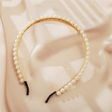 New Simple Full Pearls Women Hairbands Sweet Headband Hair Hoops Holder Ornament Head Band Lady Elegant Fashion Hair Accessories daiiibabyyy
