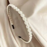 New Simple Full Pearls Women Hairbands Sweet Headband Hair Hoops Holder Ornament Head Band Lady Elegant Fashion Hair Accessories daiiibabyyy