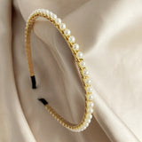 New Simple Full Pearls Women Hairbands Sweet Headband Hair Hoops Holder Ornament Head Band Lady Elegant Fashion Hair Accessories daiiibabyyy