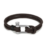 MKENDN Men U shape Survival Bracelet Outdoor Camping Rescue Emergency Rope Bracelet For Women Black Stainless Steel Sport Buckle daiiibabyyy