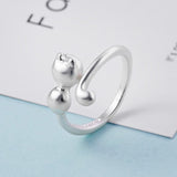 Simple Fashion Silver Color Cute Elegant Feather Adjustable Ring Fine Jewelry Ring For Women Party Accessories daiiibabyyy