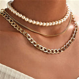 Punk Vintage Chain Necklace Neck Chains for Women Vintage Exaggerated Golden Goth Hoop Metal Necklace Clavicle Jewelry daiiibabyyy