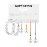 FNIO Women's Earrings Set Pearl Earrings For Women Bohemian Fashion Jewelry  Geometric Crystal Heart Stud Earrings daiiibabyyy