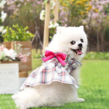 Polyester Small Dog Dress Teddy Plaid Pet Clothing Classical Style Printed Pattern Clothes For Little Dog daiiibabyyy