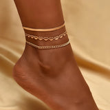 Boho Anklet Foot Geometry Chain Ankle Summer Bracelet Butterfly Pendant Charm Sandals Barefoot Beach Foot Bridal Jewelry A028 daiiibabyyy