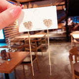 2021 Fashion Minimalist Long Earring Silver Color Simple Tassel Chain Statement Earrings Women Korea Joker Ear Line Jewelry Gift daiiibabyyy