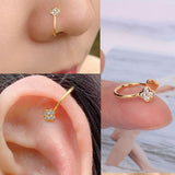 1Pc Helix Cartilage Conch Fake Without Piercing Cuff Earring Earcuff Wrap Rock Earring Cuff No Piercing Women Clip Adjustable daiiibabyyy