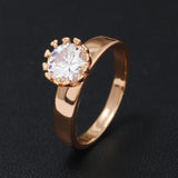 LUALA 585 Rose Gold Rings for Woman AAA Cubic Zirconia Engagement  Wedding Luxury Fashion Jewelry Ring Set No Fade daiiibabyyy
