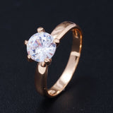 LUALA 585 Rose Gold Rings for Woman AAA Cubic Zirconia Engagement  Wedding Luxury Fashion Jewelry Ring Set No Fade daiiibabyyy