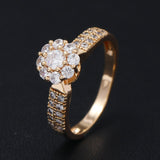 LUALA 585 Rose Gold Rings for Woman AAA Cubic Zirconia Engagement  Wedding Luxury Fashion Jewelry Ring Set No Fade daiiibabyyy
