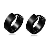 New Popular 1Pair Stainless Steel Ear Stud/Ear Clip Dangle Earrings For Men/Women Punk Black Piercing Fake Earrings Jewelry Gift daiiibabyyy