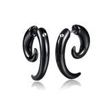 New Popular 1Pair Stainless Steel Ear Stud/Ear Clip Dangle Earrings For Men/Women Punk Black Piercing Fake Earrings Jewelry Gift daiiibabyyy