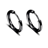 New Popular 1Pair Stainless Steel Ear Stud/Ear Clip Dangle Earrings For Men/Women Punk Black Piercing Fake Earrings Jewelry Gift daiiibabyyy