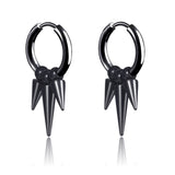 New Popular 1Pair Stainless Steel Ear Stud/Ear Clip Dangle Earrings For Men/Women Punk Black Piercing Fake Earrings Jewelry Gift daiiibabyyy