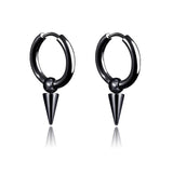 New Popular 1Pair Stainless Steel Ear Stud/Ear Clip Dangle Earrings For Men/Women Punk Black Piercing Fake Earrings Jewelry Gift daiiibabyyy