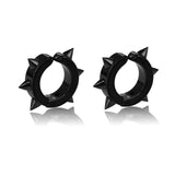 New Popular 1Pair Stainless Steel Ear Stud/Ear Clip Dangle Earrings For Men/Women Punk Black Piercing Fake Earrings Jewelry Gift daiiibabyyy