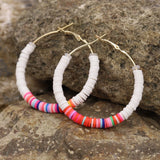 Multicolor Hoop Earrings for Women Fashion Female Girls Jewelry Polymer Clay Korean Earrings Cute Gifts daiiibabyyy