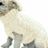 Winter Pet Dog Clothes Knitted Sweater Turtleneck Suit Jersey Cardigan Vest Clothing for Small York Dog Chihuahua French Bulldog daiiibabyyy