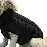 Winter Pet Dog Clothes Knitted Sweater Turtleneck Suit Jersey Cardigan Vest Clothing for Small York Dog Chihuahua French Bulldog daiiibabyyy
