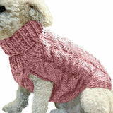 Winter Pet Dog Clothes Knitted Sweater Turtleneck Suit Jersey Cardigan Vest Clothing for Small York Dog Chihuahua French Bulldog daiiibabyyy