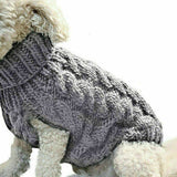 Winter Pet Dog Clothes Knitted Sweater Turtleneck Suit Jersey Cardigan Vest Clothing for Small York Dog Chihuahua French Bulldog daiiibabyyy