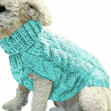 Winter Pet Dog Clothes Knitted Sweater Turtleneck Suit Jersey Cardigan Vest Clothing for Small York Dog Chihuahua French Bulldog daiiibabyyy