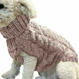Winter Pet Dog Clothes Knitted Sweater Turtleneck Suit Jersey Cardigan Vest Clothing for Small York Dog Chihuahua French Bulldog daiiibabyyy