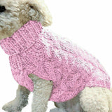 Winter Pet Dog Clothes Knitted Sweater Turtleneck Suit Jersey Cardigan Vest Clothing for Small York Dog Chihuahua French Bulldog daiiibabyyy