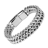 High Quality Stainless Steel Braided Bracelet Bangle Men Hip Hop Party Rock Jewelry daiiibabyyy