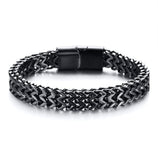 High Quality Stainless Steel Braided Bracelet Bangle Men Hip Hop Party Rock Jewelry daiiibabyyy