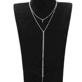 2021 Simple Gold Silver Color Chain Choker Necklace Long Beads Tassel Chocker Necklaces For Women collar collier ras du cou daiiibabyyy
