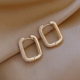 2021 Korean Fashion New Exquisite Simple Geometric Earrings Temperament Small Versatile Earrings Women's Jewelry daiiibabyyy