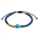 Turkish Lucky Evil Eye Bracelets Blue Evil Eye Bead Bracelet Men Women Handmade Lucky Jewelry Charm Bracelet Female daiiibabyyy