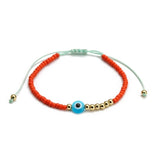 Turkish Lucky Evil Eye Bracelets Blue Evil Eye Bead Bracelet Men Women Handmade Lucky Jewelry Charm Bracelet Female daiiibabyyy