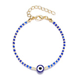 Turkish Lucky Evil Eye Bracelets Blue Evil Eye Bead Bracelet Men Women Handmade Lucky Jewelry Charm Bracelet Female daiiibabyyy
