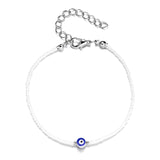 Turkish Lucky Evil Eye Bracelets Blue Evil Eye Bead Bracelet Men Women Handmade Lucky Jewelry Charm Bracelet Female daiiibabyyy