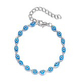 Turkish Lucky Evil Eye Bracelets Blue Evil Eye Bead Bracelet Men Women Handmade Lucky Jewelry Charm Bracelet Female daiiibabyyy