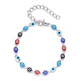 Turkish Lucky Evil Eye Bracelets Blue Evil Eye Bead Bracelet Men Women Handmade Lucky Jewelry Charm Bracelet Female daiiibabyyy