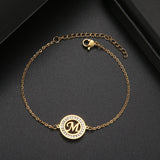CACANA 316L Stainless Steel Bracelet With Letter A-Z Fashion Initial Alphabet Charms Bracelets For Women Fashion Girls Gifts daiiibabyyy