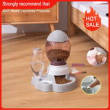 Pet Cat Bowl Dual-Use Dog for Feeder Bowls Kitten Automatic Food Drinking Fountain 3L Capacity Puppy Feeding Waterer Products daiiibabyyy