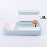 Pet Cat Bowl Dual-Use Dog for Feeder Bowls Kitten Automatic Food Drinking Fountain 3L Capacity Puppy Feeding Waterer Products daiiibabyyy