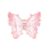 New Butterfly Ring Purple Fashion Popular Temperament Sweet Romantic Female Jewelry Girl Wedding Gift daiiibabyyy