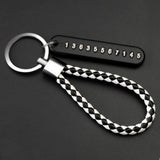 Anti-lost Key Chains Stainless Steel Car Keychain Holder Phone Number Card Keyring For Party Gift Fashion Jewelry Accessories daiiibabyyy