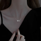 Hollow Moon Star Pendant Gold Silver Color Necklace Fashion Simple Sparkling Clavicle Chain Women Wedding Jewelry Party Gift daiiibabyyy