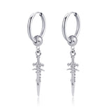 New Punk Stainless Steel Chain Hoop Earrings For Women Men 2021 Trendy Goth Pop Hip Hop Pendants Ear Jewelry Accessories Earring daiiibabyyy