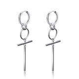 New Punk Stainless Steel Chain Hoop Earrings For Women Men 2021 Trendy Goth Pop Hip Hop Pendants Ear Jewelry Accessories Earring daiiibabyyy