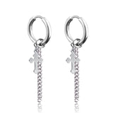 New Punk Stainless Steel Chain Hoop Earrings For Women Men 2021 Trendy Goth Pop Hip Hop Pendants Ear Jewelry Accessories Earring daiiibabyyy